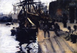 Wharf Scene also known as The Dock by John Singer Sargent Oil Painting
