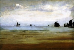 Whitby Fishing Boats also known as Ships at Whitby by John Singer Sargent Oil Painting