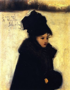 Woman in Furs by John Singer Sargent Oil Painting