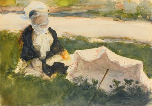 Woman With Parasol by John Singer Sargent Oil Painting