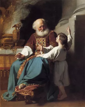 Samuel Reading to Eli the Judgments of God Upon Eli's House by John Singleton Copley - Oil Painting Reproduction