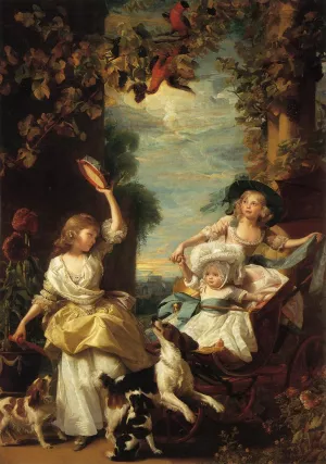 The Three Youngest Daughters of George III by John Singleton Copley - Oil Painting Reproduction