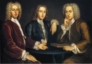 Daniel, Peter, and Andrew Oliver Oil painting by John Smibert
