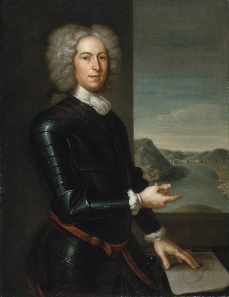 Portrait of Major General Paul Mascarene  by John Smibert - Hand-Painted Oil Painting Reproduction