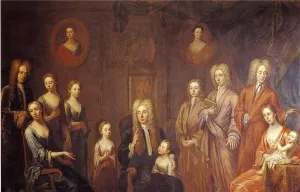 Sir Francis Grand and His Family by John Smibert Oil Painting