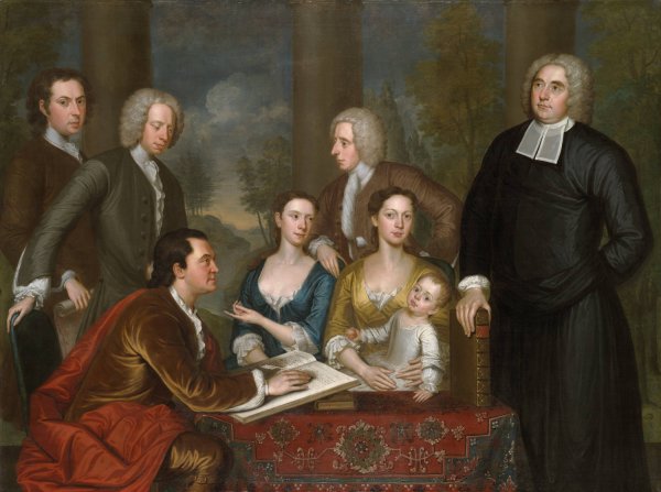 The Bermuda Group  by John Smibert - Hand-Painted Oil Painting Reproduction