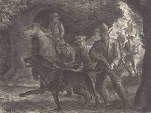 Manhunt by John Steuart Curry Oil Painting