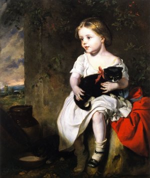 The Pet by John Thomas Peele Oil Painting