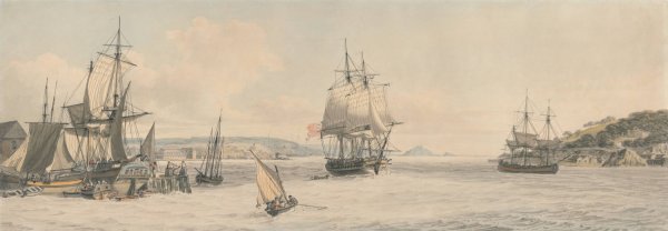 Plymouth Roads by John Thomas Serres - Hand-Painted Oil Painting Reproduction