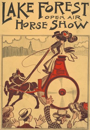 Lake forest open air horse show by John Tinney Mccutcheon Oil Painting