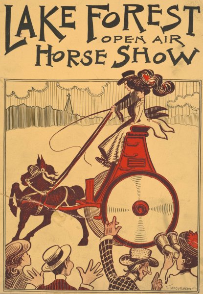 Main Product Photo of Lake forest open air horse show  Painting by John Tinney Mccutcheon