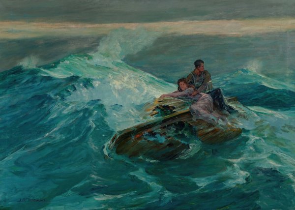 Main Product Photo of Shipwreck Survivors Painting by John Todahl