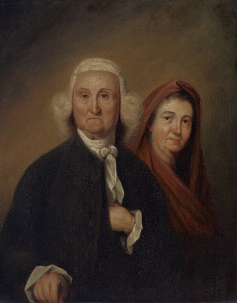 Governor Jonathan Trumbull, Sr. and Mrs. Trumbull  by John Trumbull - Hand-Painted Oil Painting Reproduction