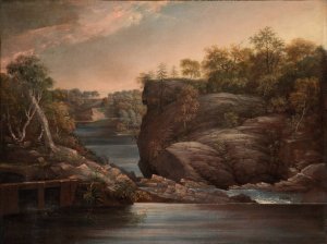 Norwich Falls by John Trumbull Oil Painting