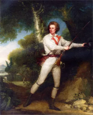 Portrait of Captain Samuel Blodget in Rifle Dress by John Trumbull - Oil Painting Reproduction