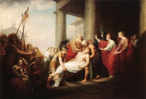 Priam Returning to His Family with the Dead Body of Hector