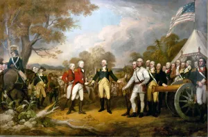 Surrender of General Burgoyne painting by John Trumbull