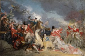 The Death of General Mercer at the Battle of Princeton, 3 January 1777 by John Trumbull Oil Painting