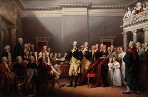 The Resignation of General Washington, December 23, 1783 by John Trumbull Oil Painting