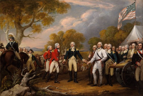 The Surrender of General Burgoyne at Saratoga, October 16  by John Trumbull - Hand-Painted Oil Painting Reproduction