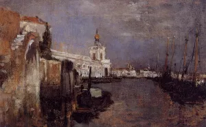 Canal, Venice by John Twachtman - Oil Painting Reproduction