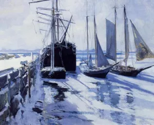 Connecticut Shore, Winter by John Twachtman Oil Painting