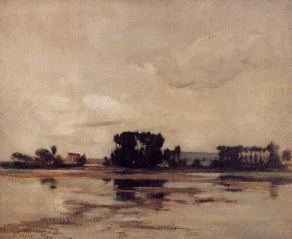 Main Product Photo of L'Etang Painting by John Twachtman