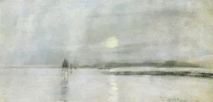 Moonlight, Flanders painting by John Twachtman