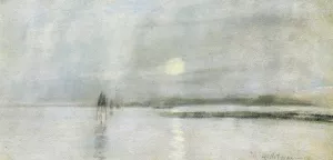 Moonlight, Flanders Oil painting by John Twachtman