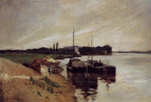 Mouth of the Seine by John Twachtman Oil Painting