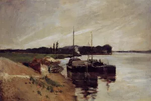Mouth of the Seine Oil painting by John Twachtman