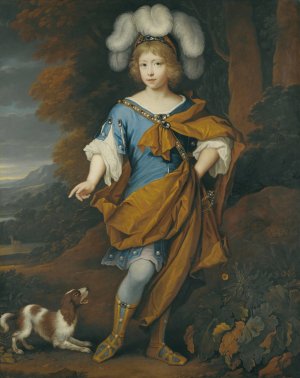 Portrait Of A Boy by John Van Der Vaart Oil Painting