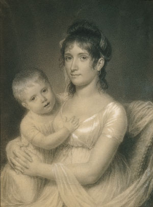 Mrs. Daniel Strobel, Jr. Anna Church Strobel and Her Son George