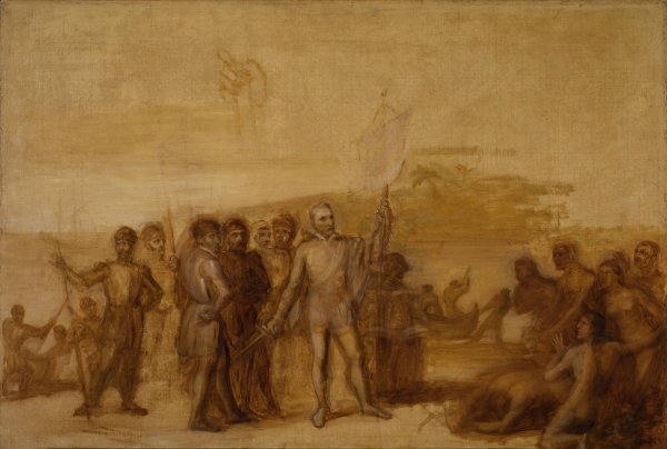 Main Product Photo of The Landing Of Columbus  Painting by John Vanderlyn