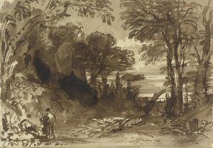 A Clearing in a Forest by John Varley Oil Painting