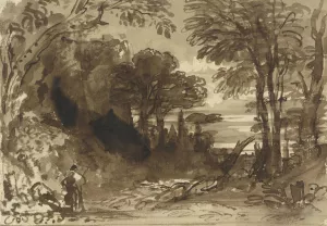 A Clearing in a Forest by John Varley Oil Painting