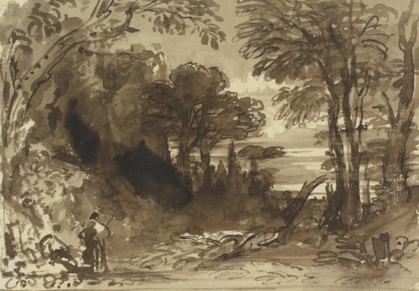 A Clearing in a Forest  by John Varley - Hand-Painted Oil Painting Reproduction