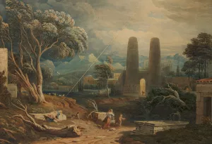 A Thunder Storm by John Varley Oil Painting