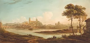 City on a River by John Varley Oil Painting