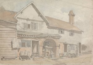 Farm House with a Well by John Varley Oil Painting