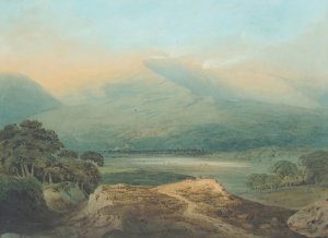 From Capel Curig Looking Toward Gwynant by John Varley Oil Painting