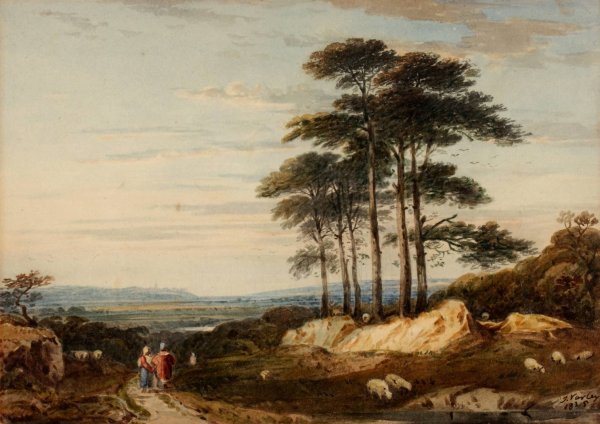 Landscape  by John Varley - Hand-Painted Oil Painting Reproduction