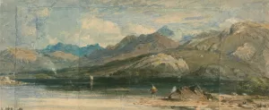 Llyn Dinas, North Wales by John Varley Oil Painting