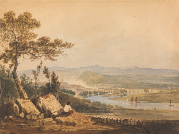 Ludlow, Shropshire by John Varley - Hand-Painted Oil Painting Reproduction