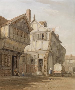 Old Houses, Coventry by John Varley Oil Painting