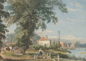 On the Thames at Hammersmith by John Varley Oil Painting