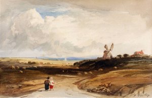 Small Landscape by John Varley Oil Painting
