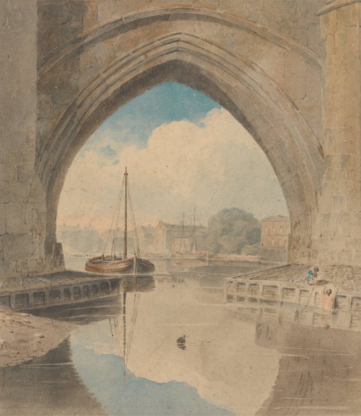 The Bridge  by John Varley - Hand-Painted Oil Painting Reproduction