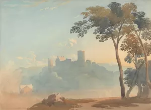 The Castle on the Hill by John Varley Oil Painting