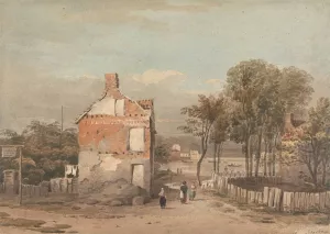 The Thames Near the Penitentiary, Millbank, London by John Varley Oil Painting